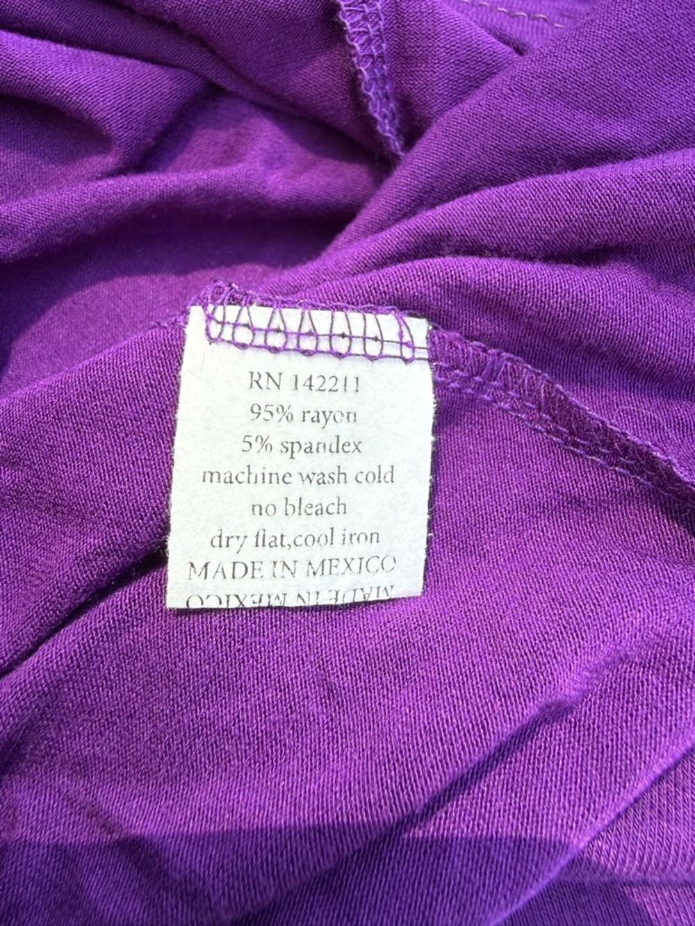 NWT 24seven Comfort Apparel Purple Maxi Dress L Empire Waist Long Sleeve Boho - Picture 10 of 12